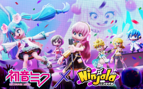 「ニンジャラ」初音ミクらバーチャル・シンガーとのコラボが10月7日より実施！コスチュームやエモーション、ステッカーが登場