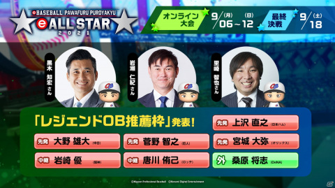 「eオールスター2021」オンライン大会が開催！ファン投票ではセ・リーグは坂本勇人選手、パ・リーグは柳田悠岐選手が最多得票の画像2