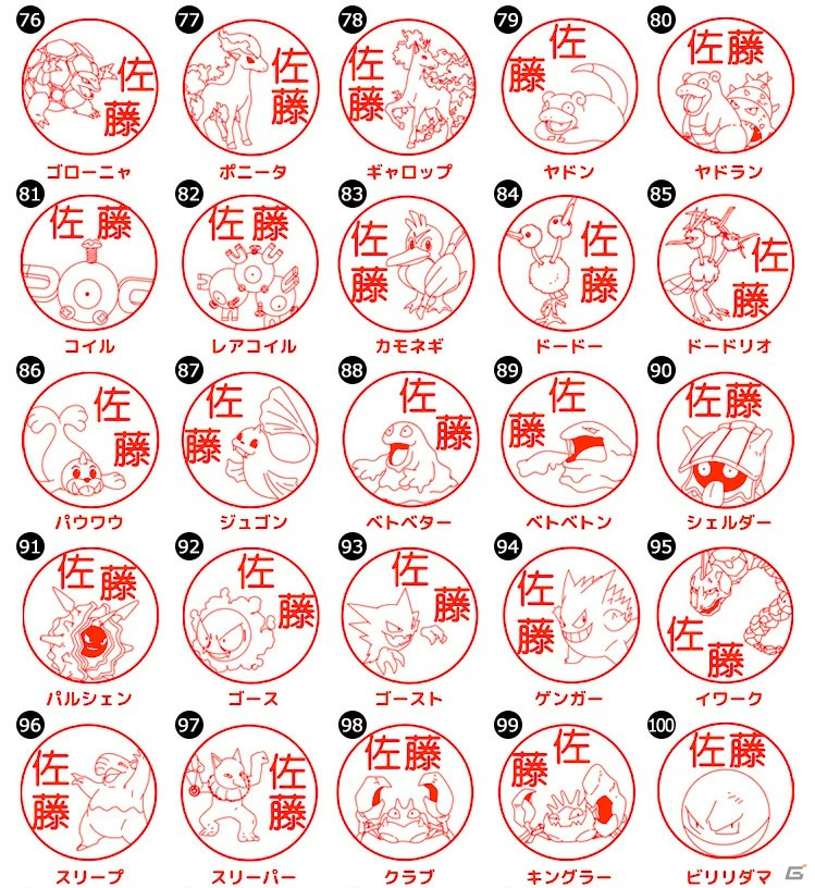 ポケモンはんことボールペンが一体化！カントー地方の151匹から好みのポケモンを選べる「Pokémon PON ネームペン」が登場の画像7