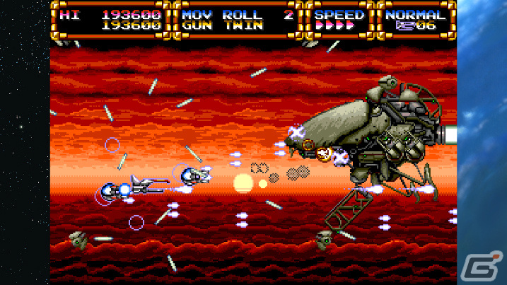 伝説のSTG「GLEY LANCER」がSwitchで配信！49種の組み合わせがある「ガンナー」と「ムーバー」を駆使して敵に挑めの画像5