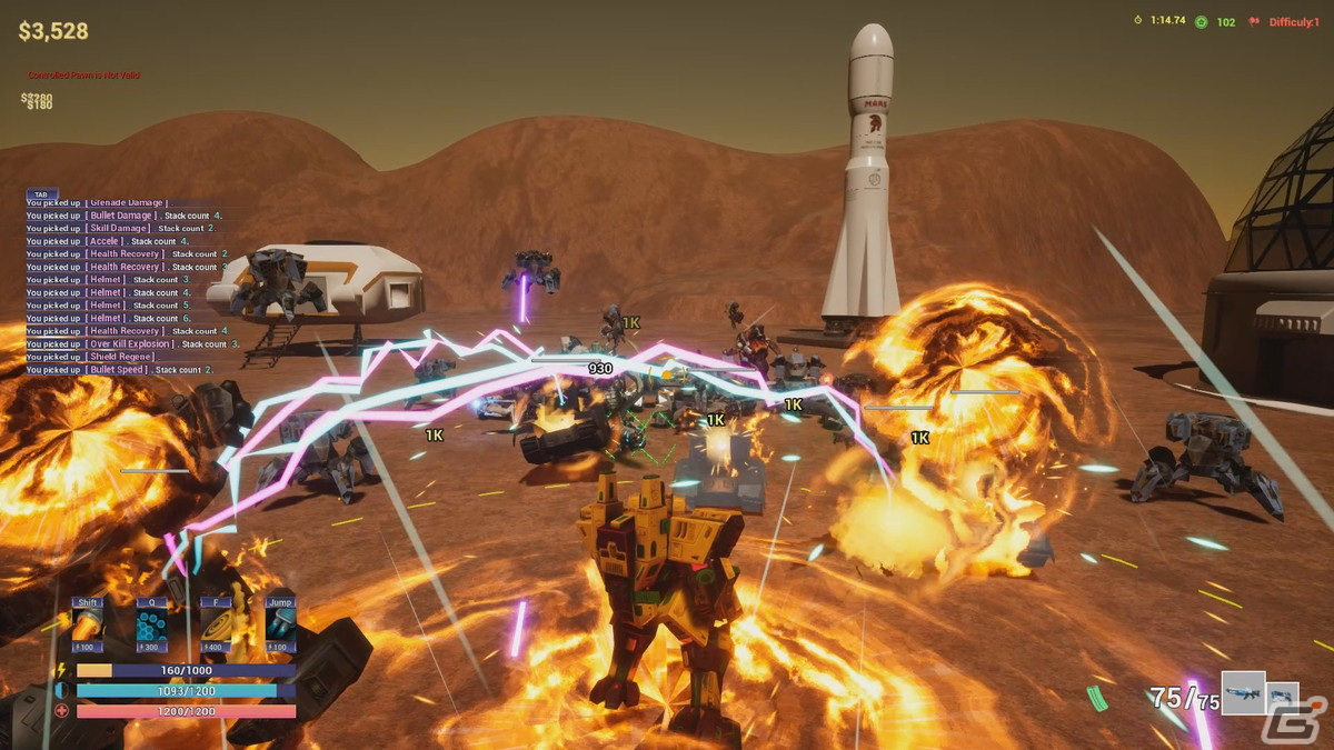 ローグライクとハクスラ要素を融合した3D弾幕STG「MechNest-メックネスト-」のアーリーアクセスがSteamにて10月23日に開始！の画像1