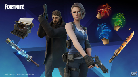 「フォートナイト」に「バイオハザード」シリーズのクリスとジルが参戦!コスチュームやグリーンハーブなどのアクセサリーが登場の画像1