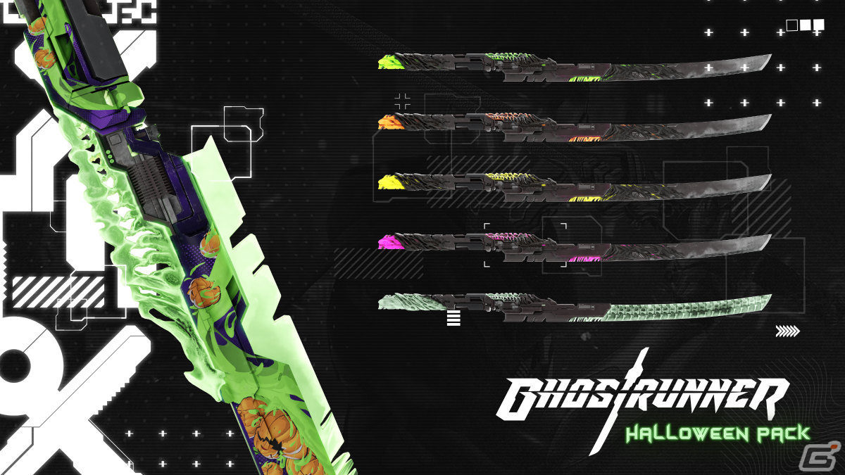 PC版「Ghostrunner」有料DLC「Halloween Pack」がリリース！カボチャをモチーフにしたコスチュームが登場の画像2