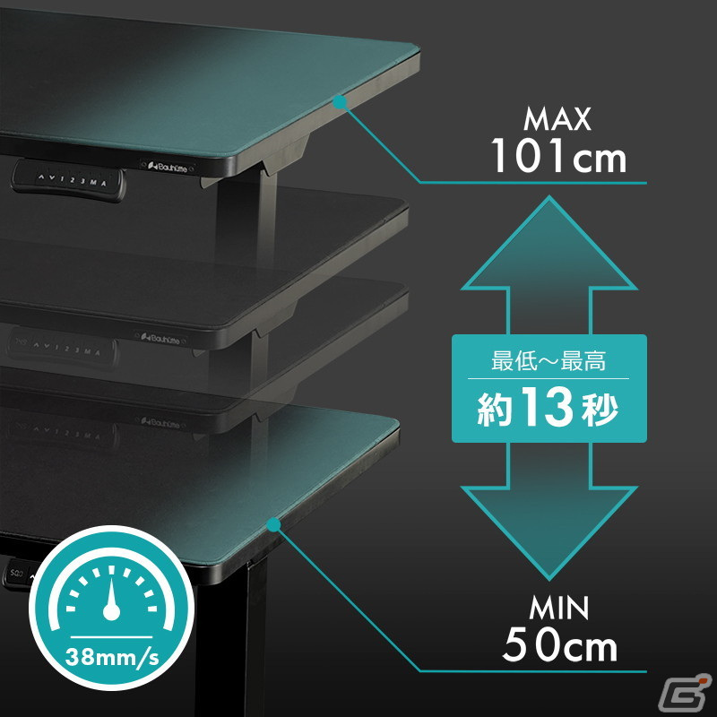“寝る、立つ、座る。”三大ゲーム姿勢をフルカバーする電動スーパーゲーミングデスクが登場！の画像13