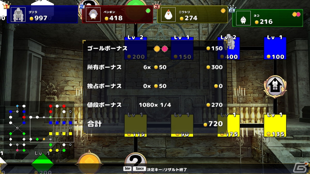 かわいい動物による陣取りシミュレーション「ケモノポリー」がSteamにて配信開始！エリアの独占を目指せの画像4