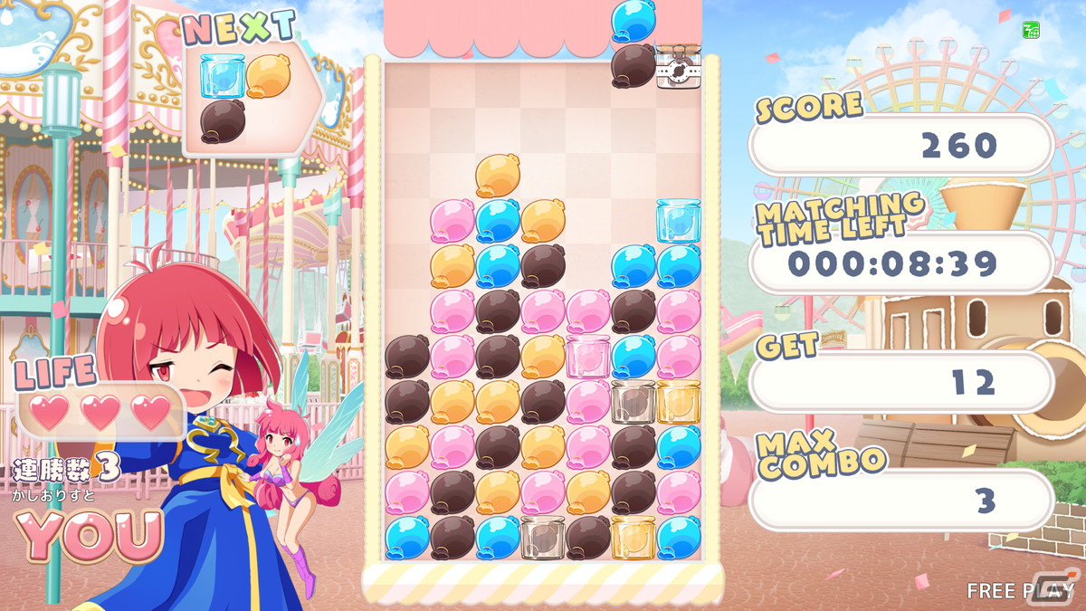 可愛い美少女たちの落ちものパズルゲーム「かしおり」APM3版のロケテストが11月15日より開始！の画像5