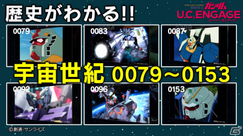 「機動戦士ガンダム U.C. ENGAGE」事前DLを開始！宇宙世紀の歴史が分かる「【U.C. ENGAGE】宇宙世紀ヒストリー」も公開の画像1
