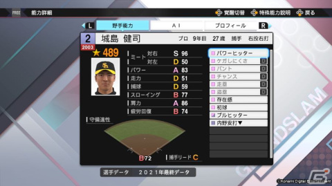 「プロ野球スピリッツ2021 グランドスラム」藤川球児さんと城島健司さんが追加される無料アップデートが12月9日に実施！の画像3