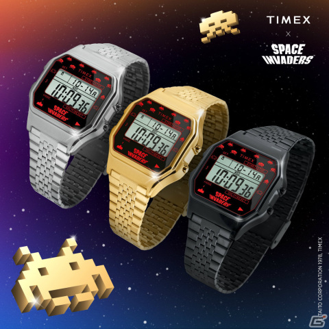 「TIMEX 80」と「スペースインベーダー」のコラボウォッチが2022年1月21日に発売！ゲームサウンドが鳴る機能を搭載の画像1