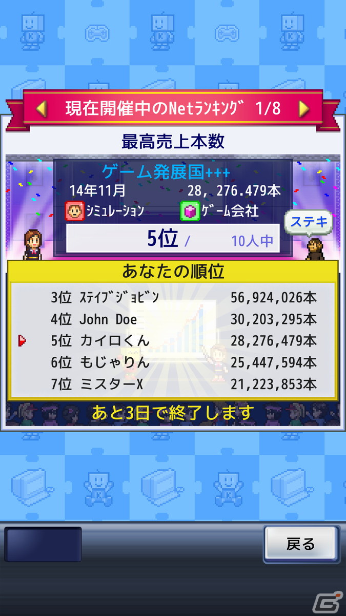 「ゲーム発展国＋＋」が13年ぶりにアップデート！Apple Arcade版にオフィスの着せ替えや世界Netランキングが追加の画像5