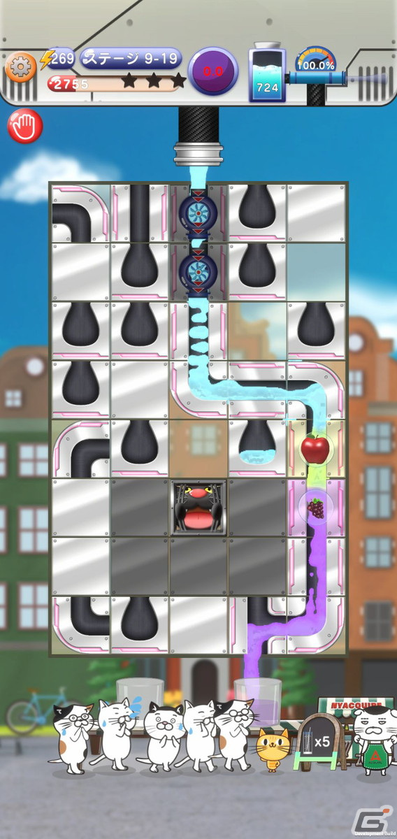 パイプを繋げてジュースを提供しよう！パニックスライドパズルゲーム「猫のジュースパニック」が近日リリースの画像3