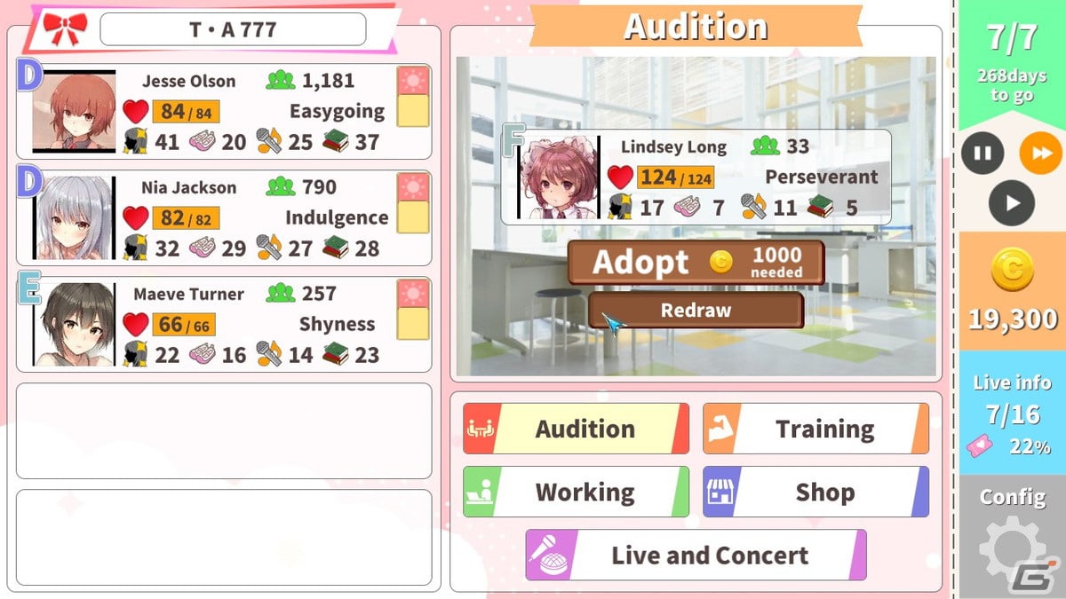 放置系アイドル育成シミュレーション「アイドリングアイドル」がSteamで2022年春に配信！プレイヤーだけのアイドルユニットを育成しようの画像2