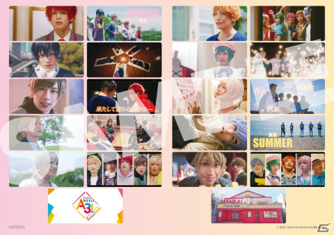 「MANKAI MOVIE『A3!』～SPRING ＆ SUMMER～」入場者特典のコマヌキステッカーが12月31日より配布決定！の画像2