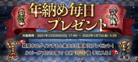 「OCTOPATH TRAVELER 大陸の覇者」新年カウントダウンキャンペーンが開催！「全キャラクター育成強化」も実施の画像3