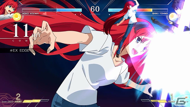 「MELTY BLOOD: TYPE LUMINA」蒼崎青子vs遠野志貴のゲームプレイ動画が公開！の画像3
