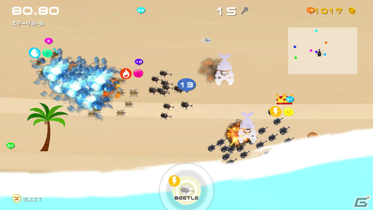 昆虫の大群を作って戦うバトルシミュレーションゲーム「進撃するカブトムシ」がSwitch向けに配信開始！の画像2