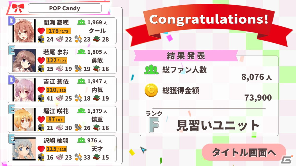 Steam「アイドリングアイドル」が配信開始！ランダム生成されるアイドルからプレイヤーだけのアイドルユニットを育成しようの画像7