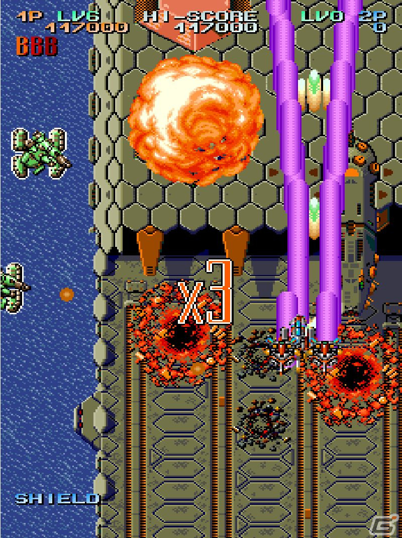 残数が減ると獲得できるスコアが増えるSTG「アーケードアーカイブス ガンネイル」がPS4/Switchで1月13日に配信！の画像2