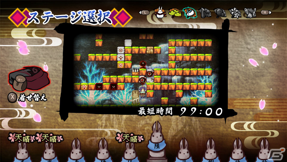 アクションパズル「疾風のうさぎ丸～ふたつの冒険譚～」のSteam版がリリース！の画像5