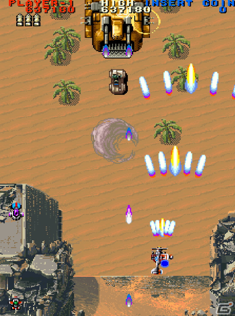1Pと2Pで性能の違う機体を操作していくSTG「アーケードアーカイブス サンダードラゴン2」が2月10日に配信！の画像3