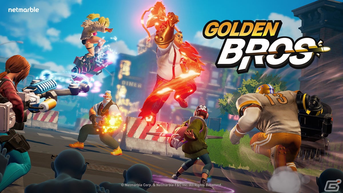 ネットマーブルの新作カジュアルシューティング「GOLDEN BROS」がiOS/Android/PCで2022年上半期に配信！の画像1