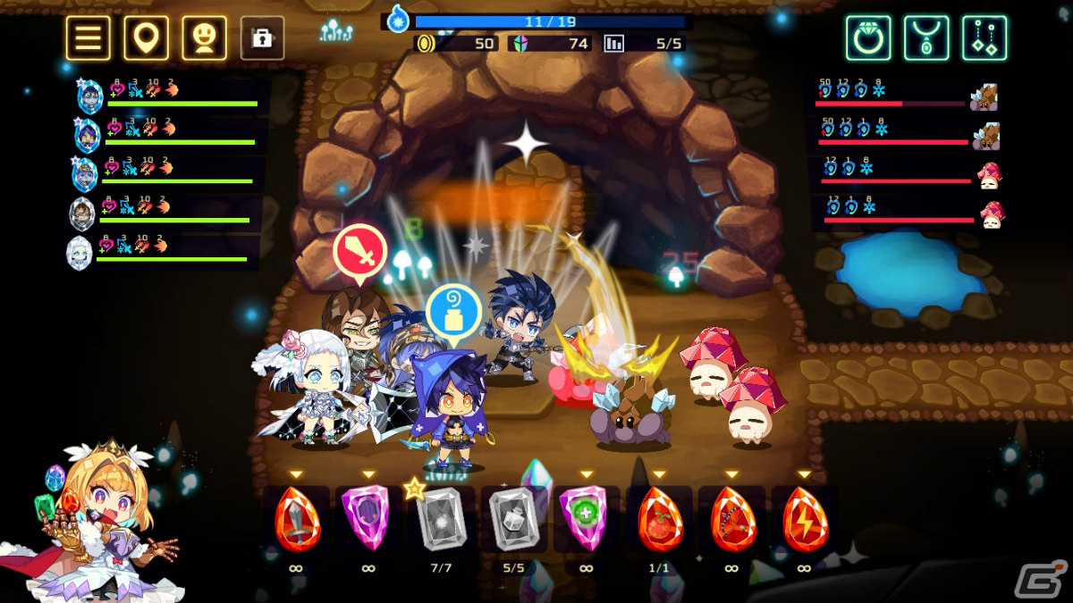 iOS/Android版「ビビッドナイト」が2月17日に配信！パーティビルドが鍵を握るローグライクゲームの画像4