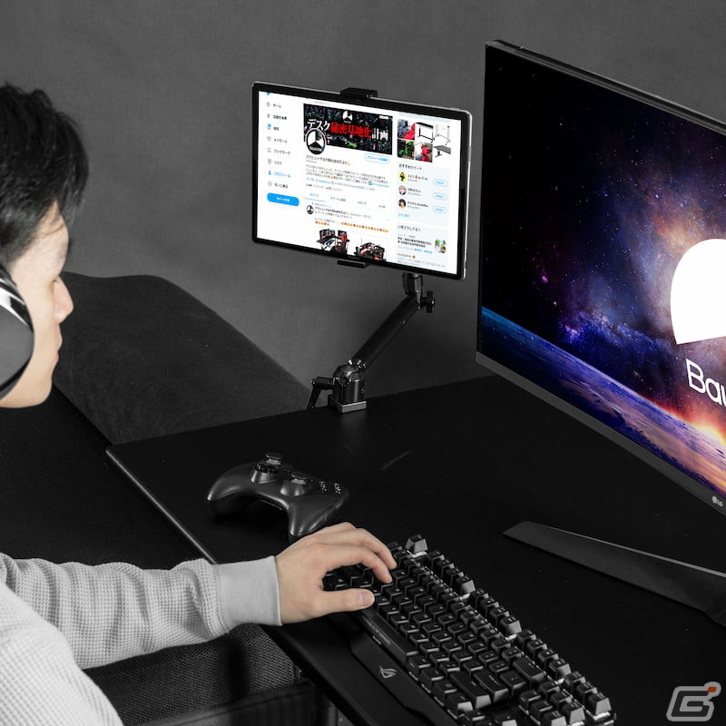 誰もが一度は夢見る寝ながらゲームを実現！天板やポールに設置できるタブレットアームが登場の画像21