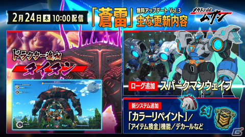 「メガトン級ムサシ」の無料アップデートVol.3が配信開始！巨大ドラクター「タイタン」を撃破して新機体を手に入れようの画像2