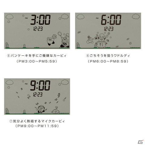 おなじみのBGMに合わせてカービィと仲間たちが動くデジタル時計「アラームデジタルR81/星のカービィ」が3月中旬に発売！の画像4