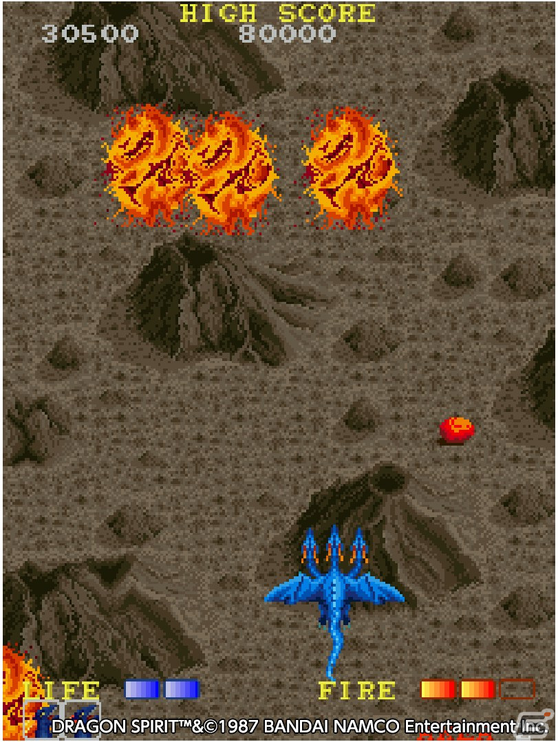 ブルードラゴンに姿を変えて戦う縦スクロールSTG「アーケードアーカイブス ドラゴンスピリット」が3月3日に配信！の画像5