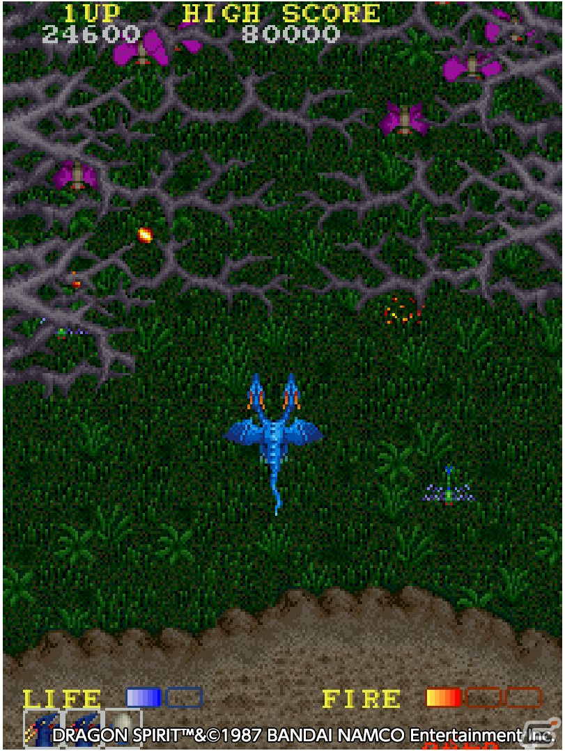 ブルードラゴンに姿を変えて戦う縦スクロールSTG「アーケードアーカイブス ドラゴンスピリット」が3月3日に配信！の画像6