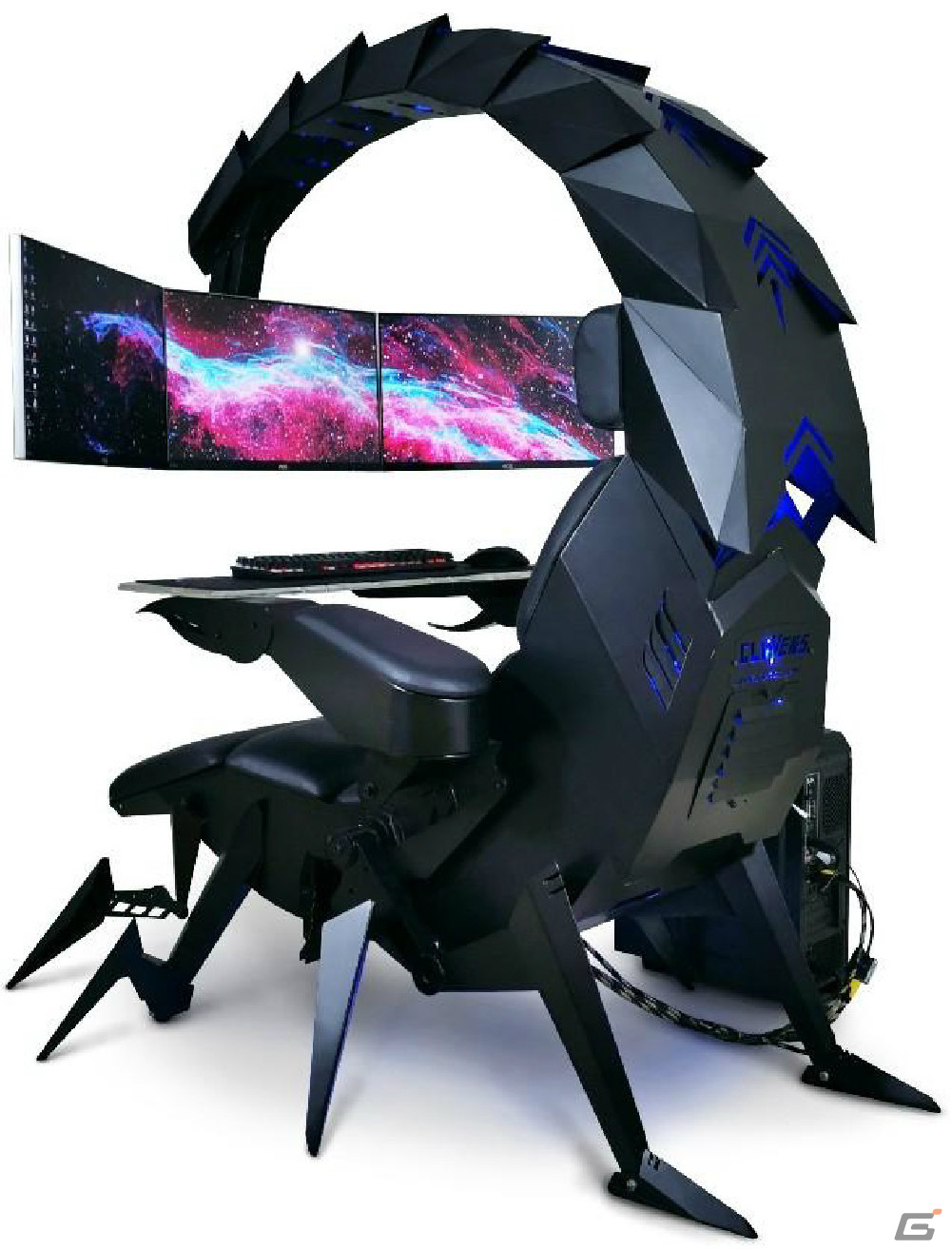 サソリのような形状の変形ゲーミングチェア「GeeScorpion」が発売！リクライニング機能やLED/RGBライトも搭載の画像1