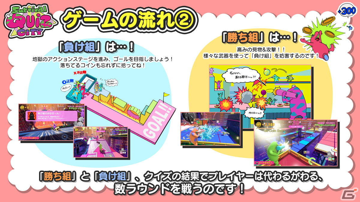 「Survival Quiz CITY」が配信開始！クイズの結果で勝ち組と負け組に分かれて戦うサバイバルクイズアクションの画像4