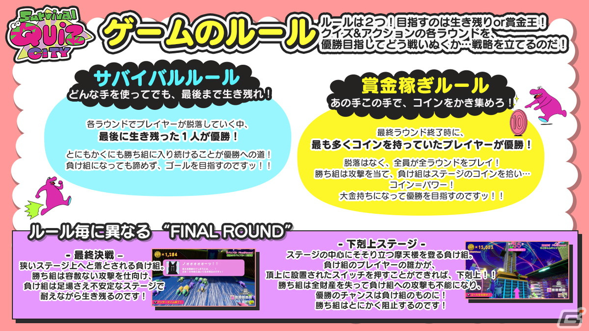 「Survival Quiz CITY」が配信開始！クイズの結果で勝ち組と負け組に分かれて戦うサバイバルクイズアクションの画像6