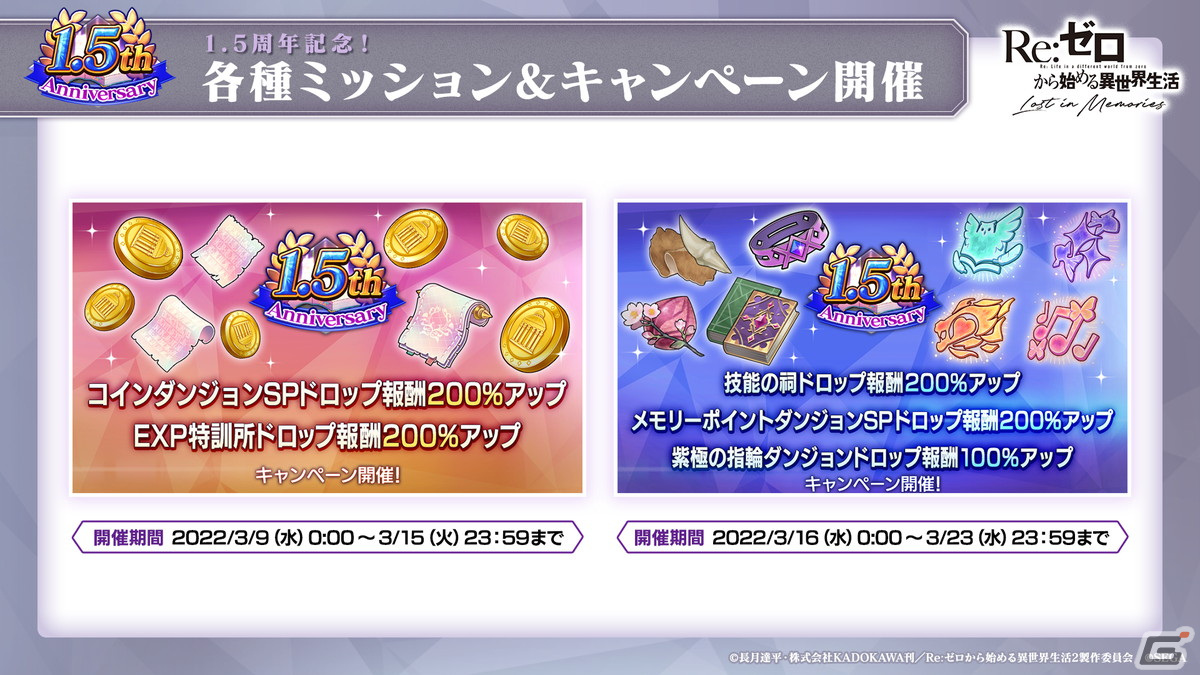 「Re:ゼロから始める異世界生活 Lost in Memories」新章3「犬鬼挽歌」（前半）は3月9日に公開！エミリアをピックアップしたガチャもの画像20