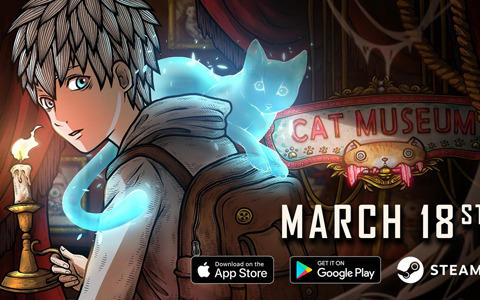 挿絵風の奇妙な世界でネコと共に繰り広げる謎解きADV「猫博物館 - Cat Museum」が3月18日に配信決定！