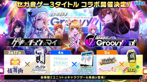 「D4DJ Groovy Mix」でアーケード音楽ゲーム「ゲキチュウマイ」とのコラボが開催決定！の画像1
