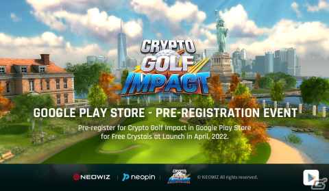 NEOWIZ、ブロックチェーン技術を適用したゴルフゲーム「Crypto golf impact」の事前予約をGoogle Playにて開始の画像1