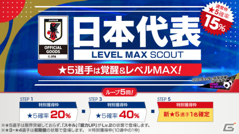 「サカつくRTW」21-22新Ver.の日本代表選手が登場!「日本代表LEVEL MAX SCOUT」が実施の画像1