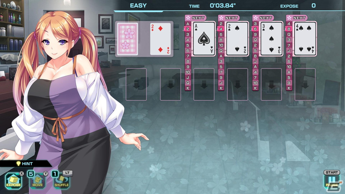 Steam「Pretty Girls Four Kings Solitaire」が配信開始！シリーズお馴染みのドレッシングルームにて複数キャラクターが配置可能にの画像10