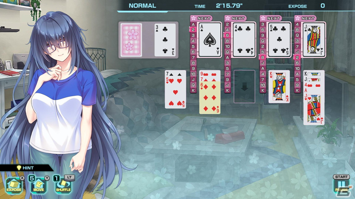 Steam「Pretty Girls Four Kings Solitaire」が配信開始！シリーズお馴染みのドレッシングルームにて複数キャラクターが配置可能にの画像11