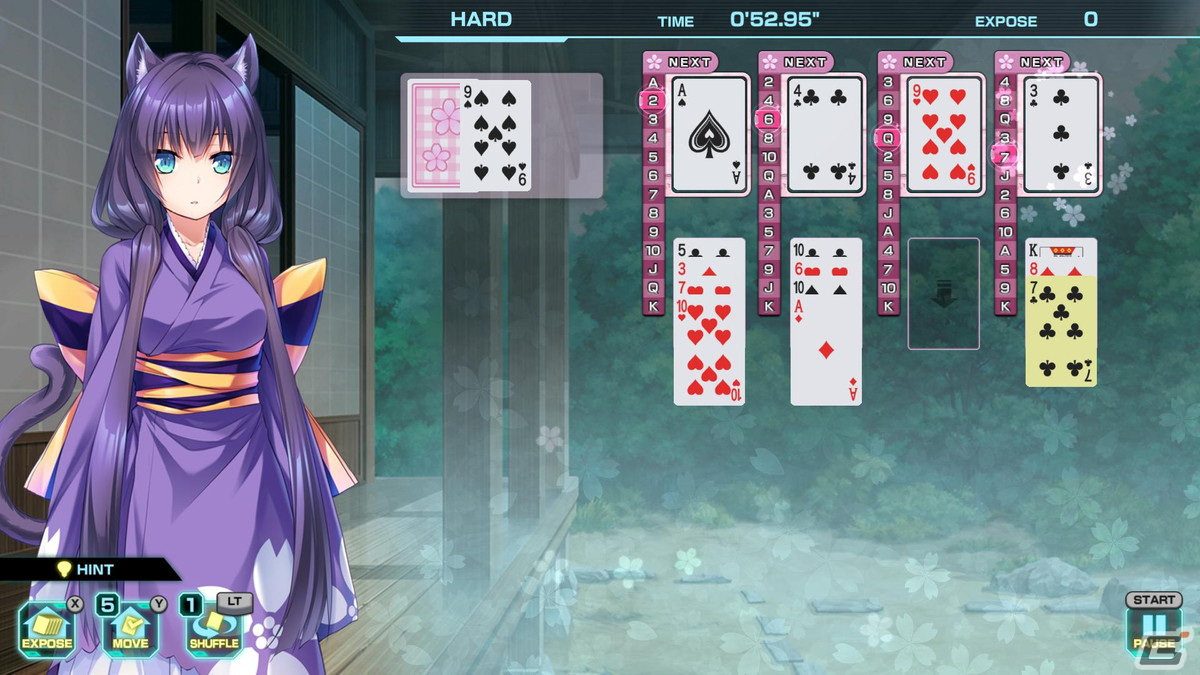 Steam「Pretty Girls Four Kings Solitaire」が配信開始！シリーズお馴染みのドレッシングルームにて複数キャラクターが配置可能にの画像12