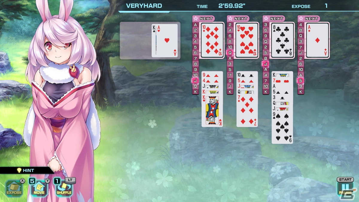 Steam「Pretty Girls Four Kings Solitaire」が配信開始！シリーズお馴染みのドレッシングルームにて複数キャラクターが配置可能にの画像13