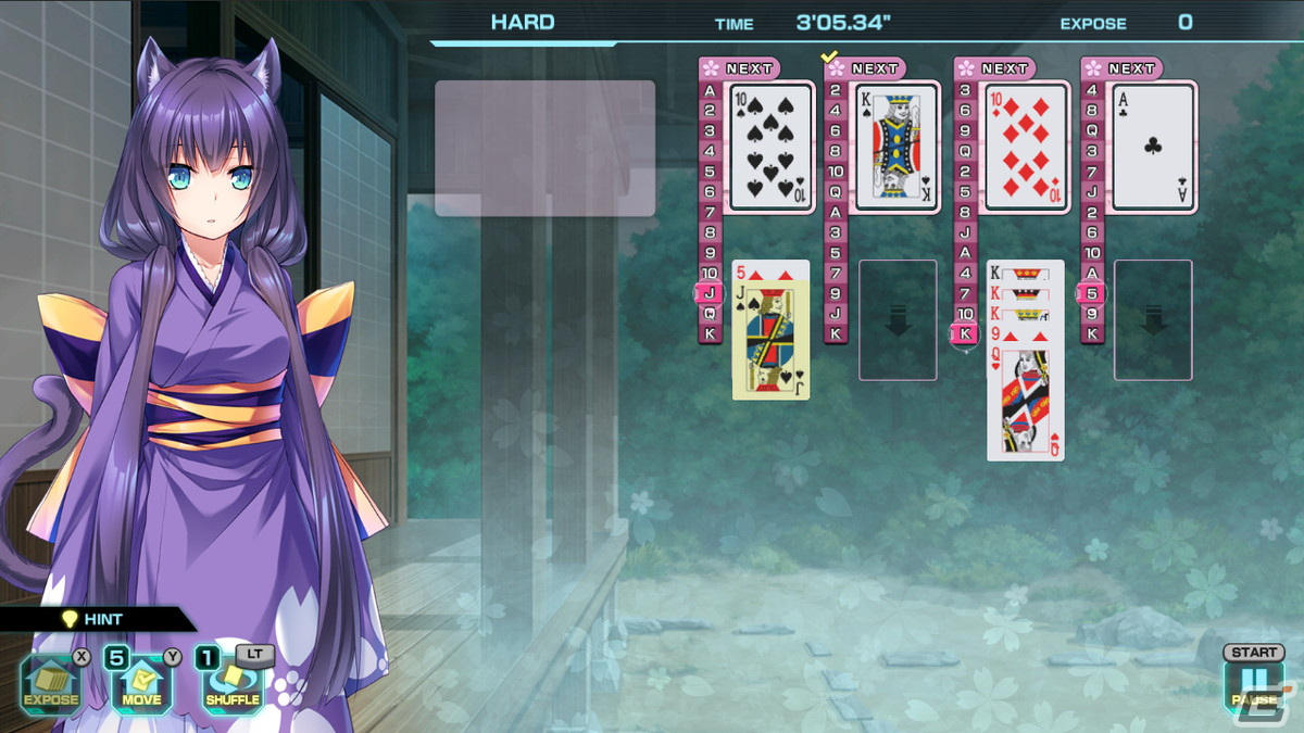 Steam「Pretty Girls Four Kings Solitaire」が配信開始！シリーズお馴染みのドレッシングルームにて複数キャラクターが配置可能にの画像3