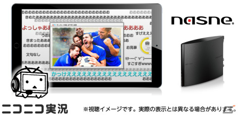 「nasne」とニコニコ実況の連携機能が復活へ―TV番組とコメントを同時に画面に映して楽しめるインタラクティブサービスの画像1