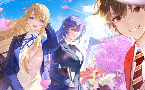「グランサガ」公式サイトが春の装いにリニューアル！学生気分が味わえる新学期衣装も登場
