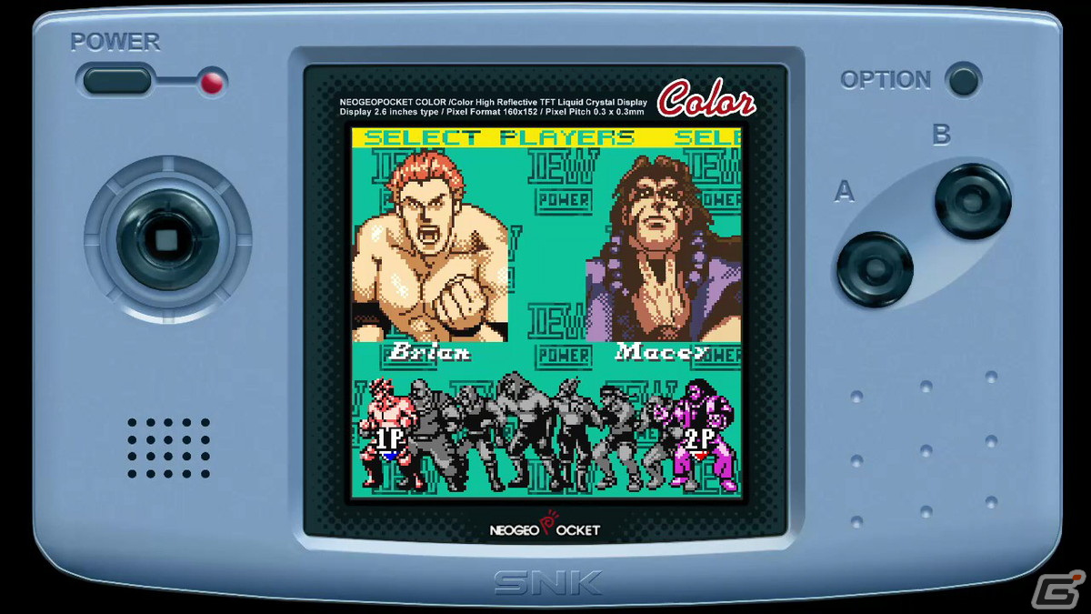 ネオジオポケットカラーのプロレスゲーム「ビッグバンプロレス」がSwitch向けに配信開始！10名の超個性派レスラーが登場の画像2