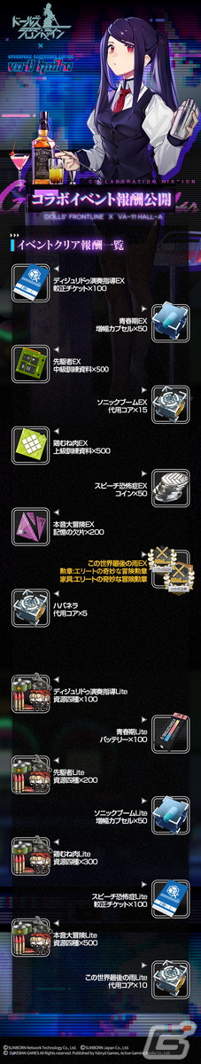 「ドールズフロントライン」にて「VA-11 Hall-A」との復刻コラボが開催！「捕獲作戦」には新たな区域と鉄血「ドリーマー」が登場の画像9