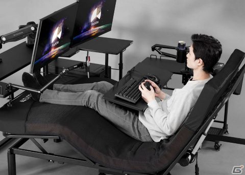 Bauhutteの「電動ゲーミングベッド」が発売！背中と足のリクライニングが別々に可動する2モーター式の画像19