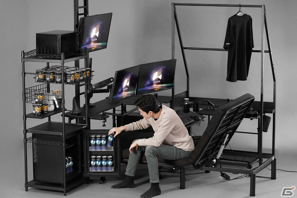 Bauhutteの「電動ゲーミングベッド」が発売！背中と足のリクライニングが別々に可動する2モーター式の画像3